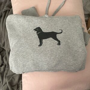 Girls Black Dog Sweatshirt
